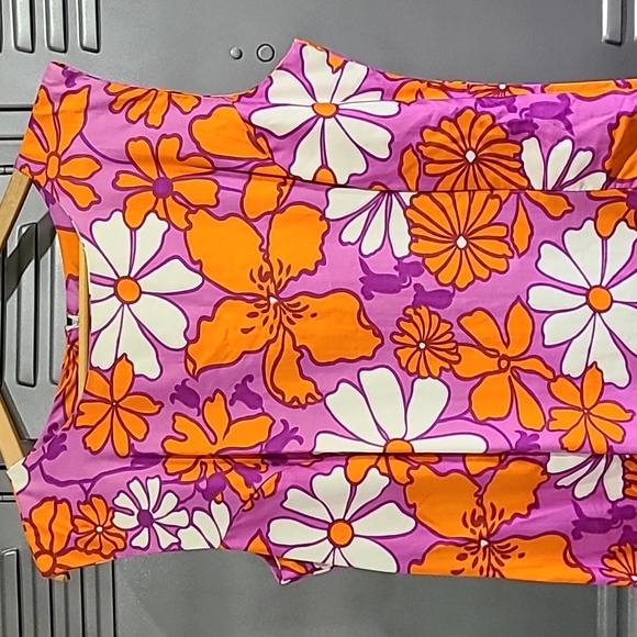 Vintage Shaker Square Floral Print Dress - Picture 2 of 14